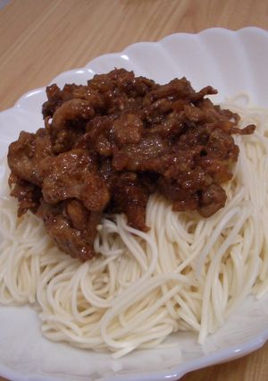 肉味噌でそうめん-レシピのメイン写真