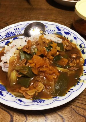ザ☆ネギカレー 葉付きネギと豚肉で-レシピのメイン写真