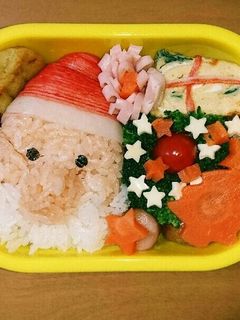 クリスマス サンタさん キャラ弁-レシピのメイン写真