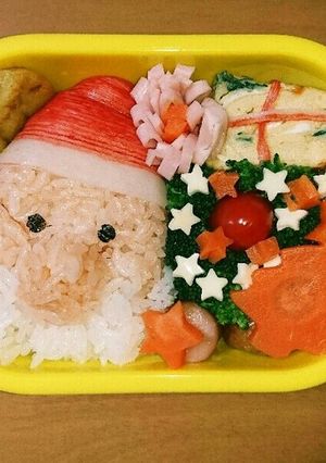 クリスマス サンタさん キャラ弁-レシピのメイン写真