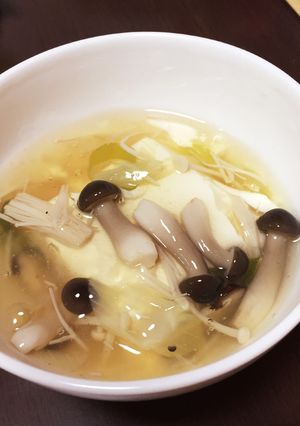 白だしで簡単ヘルシー♡豆腐きのこあんかけ-レシピのメイン写真