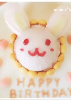 祝♡1歳＊うさぎのバースデーケーキ♡-レシピのメイン写真
