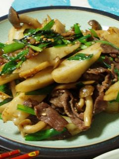 牛肉とゴロゴロれんこんの甘辛炒め-レシピのメイン写真