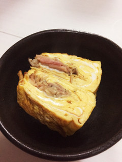きのことベーコンの卵焼き-レシピのメイン写真