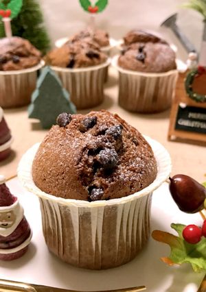 HMで簡単♡チョコチップ♪ココアマフィン-レシピのメイン写真
