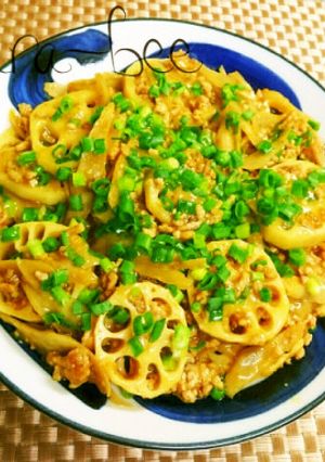 簡単10分♡蓮根のカレーそぼろあんかけ-レシピのメイン写真