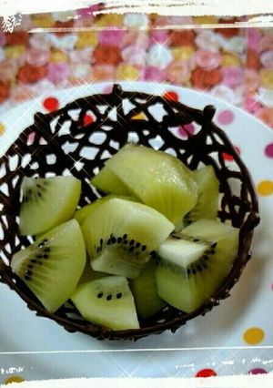 チョコレートでレースのお皿-レシピのメイン写真