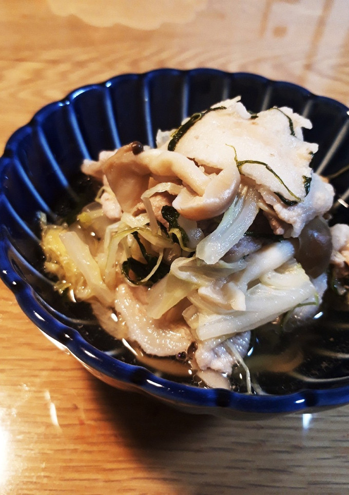 時短簡単☆豚バラと白菜と水菜のさっと煮-レシピのメイン写真