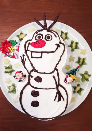 クリスマス!キャラケーキ☆アナ雪 オラフ-レシピのメイン写真
