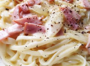 うどん乾麺でカルボナーラ！簡単コツあり。-レシピのメイン写真
