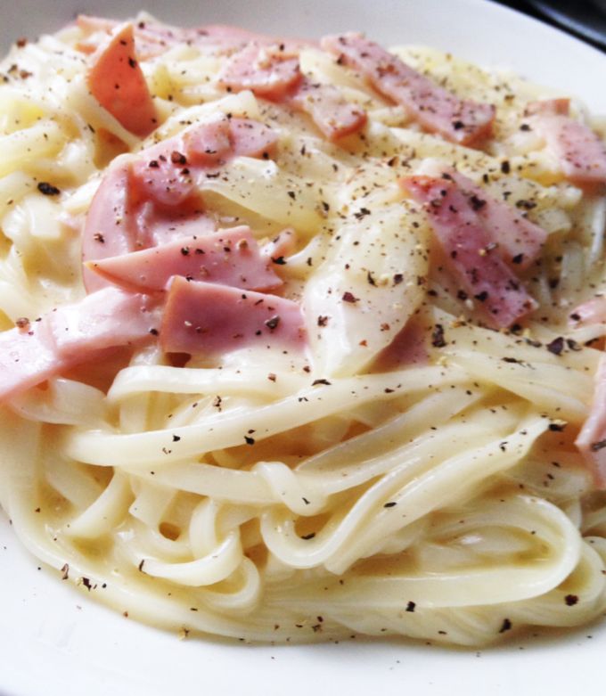うどん乾麺でカルボナーラ！簡単コツあり。 by pippinⅲ