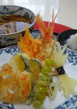 冬至の七草de天婦羅うどん~♪-レシピのメイン写真