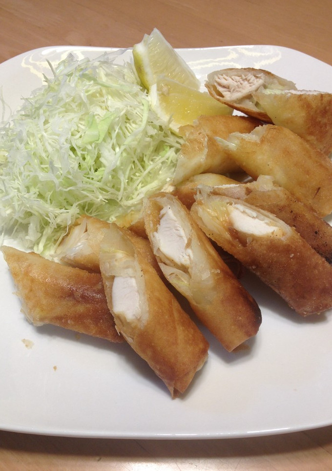 簡単☆ささみと長ネギの味噌春巻き☆-レシピのメイン写真