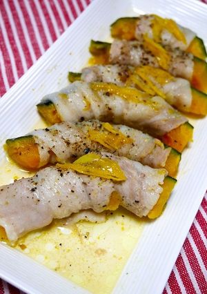 レンジで簡単！かぼちゃマキマキ(ゆず)-レシピのメイン写真