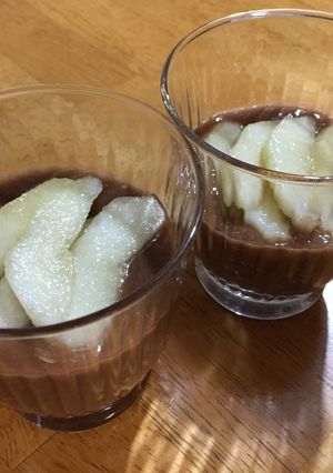 超簡単♪洋ナシとバナナのチョコムース-レシピのメイン写真
