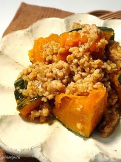 ひと鍋de簡単♡かぼちゃのそぼろ煮-レシピのメイン写真