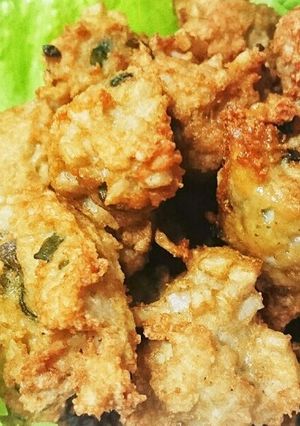 鶏ミンチとレンコンつくねの素揚げ♪-レシピのメイン写真