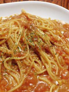 トマトとカレーの甘辛パスタ♪-レシピのメイン写真