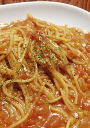 トマトとカレーの甘辛パスタ♪-レシピのメイン写真