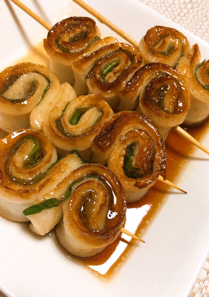 お手軽おつまみ！ちくわの梅しそ串♪-レシピのメイン写真
