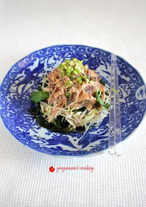 ラー油&マヨ和え鰹たたきと野菜のサラダ-レシピのメイン写真