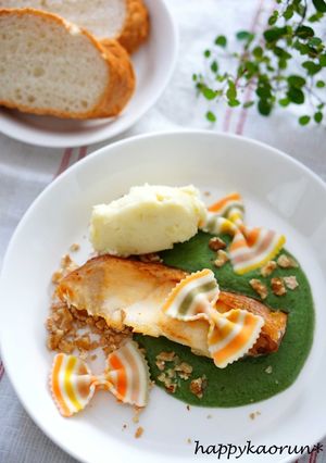 赤魚のソテー♪法蓮草のソース-レシピのメイン写真