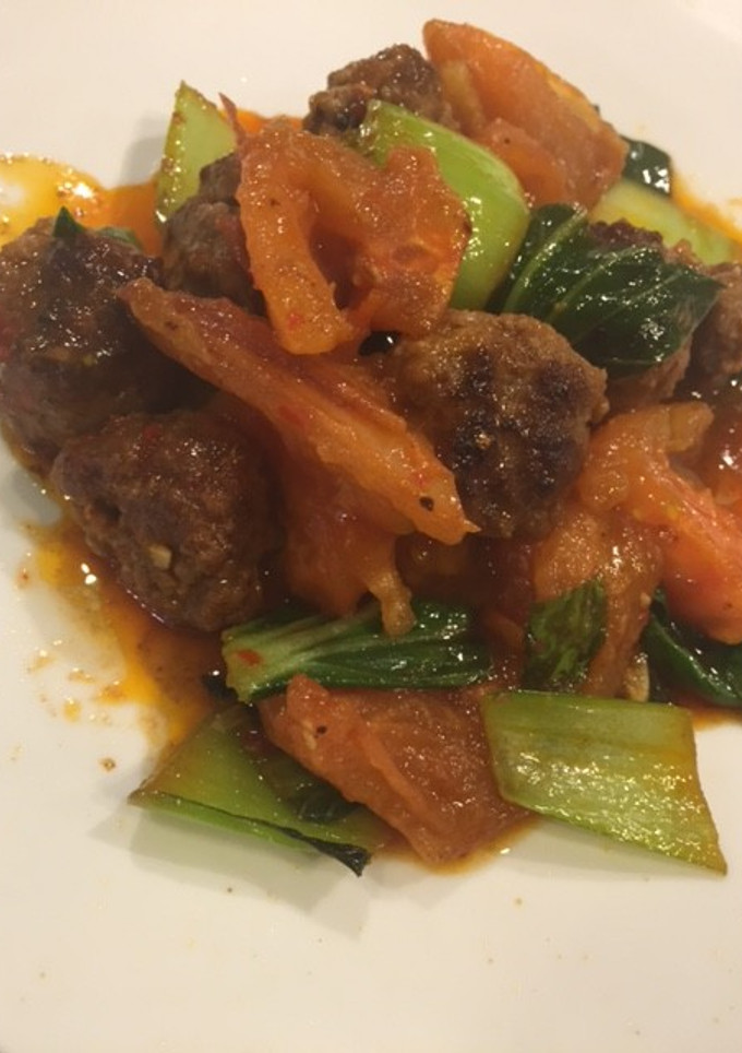 肉団子とトマトの中華炒め-レシピのメイン写真