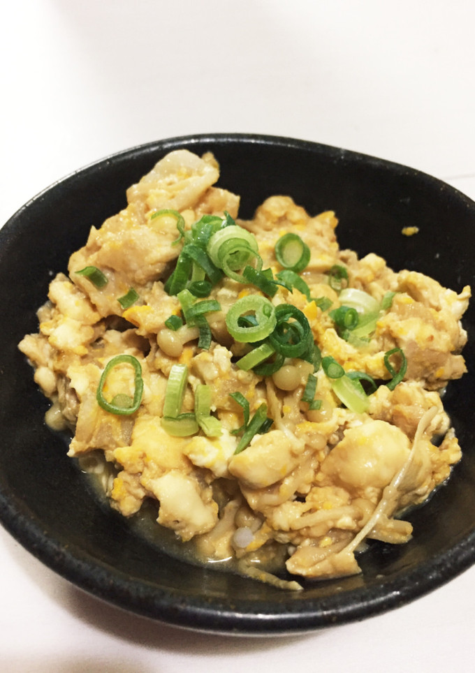 簡単☆豚肉と豆腐とえのきの卵とじ-レシピのメイン写真