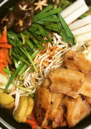 マンネリ脱出！絶品！韓国風すき焼き焼肉鍋-レシピのメイン写真