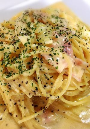 豆乳で作るカルボナーラ-レシピのメイン写真