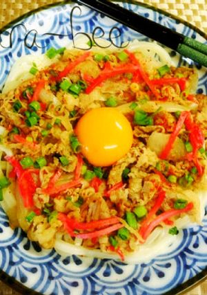 簡単5分♡旨いっ!ズボラ牛うどーん-レシピのメイン写真