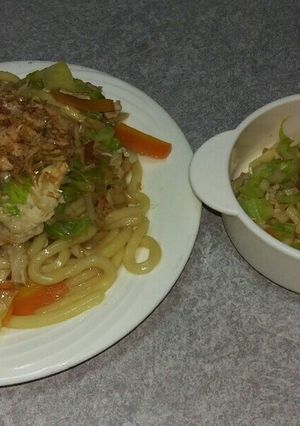 放置系!ノンオイル焼きうどん!-レシピのメイン写真