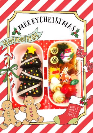 キャラ弁クリスマス簡単可愛いお弁当-レシピのメイン写真