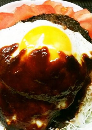 ロコモコ風チーズinハンバーグ丼-レシピのメイン写真