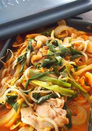 レンジで簡単　野菜たっぷり豚キムチ-レシピのメイン写真
