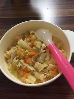 離乳食☆後期 キャベツ入りミネパスタ-レシピのメイン写真