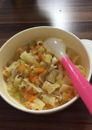 離乳食☆後期 キャベツ入りミネパスタ-レシピのメイン写真