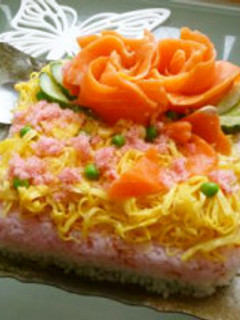 ★薔薇のサーモンちらし寿司で雛祭り★神天-レシピのメイン写真