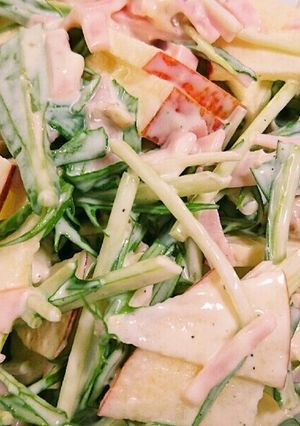 低糖質☆りんご消費！水菜とのサラダ-レシピのメイン写真