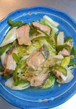 糖質オフ✨鮭と野菜の甘味噌レンジ蒸し♪-レシピのメイン写真