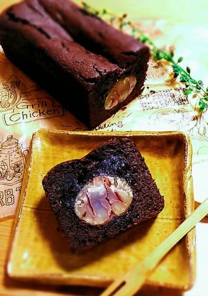 米粉de濃厚チョコケーキ☆栗の渋皮煮入り-レシピのメイン写真