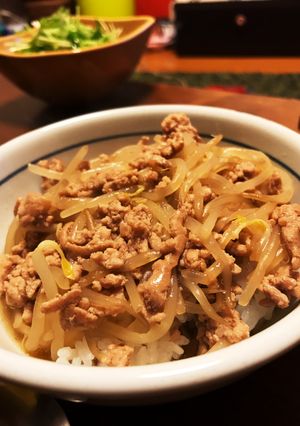 もやしとひき肉のあんかけ丼-レシピのメイン写真
