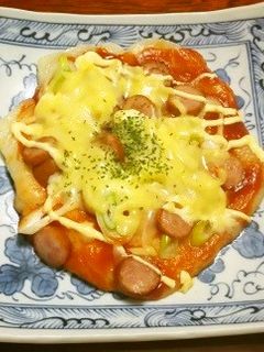 お餅で作れる☆簡単モチピザ-レシピのメイン写真