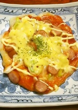 お餅で作れる☆簡単モチピザ-レシピのメイン写真