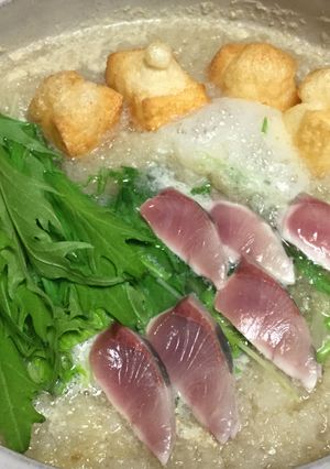 水菜とハマチのしゃぶしゃぶ☆みぞれ鍋-レシピのメイン写真