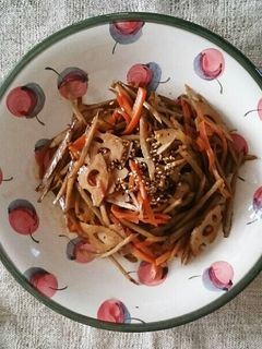 フライパンで簡単!きんぴらごぼう!-レシピのメイン写真