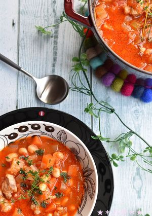 豚肩ロースと水煮大豆のポークビーンズ♪-レシピのメイン写真
