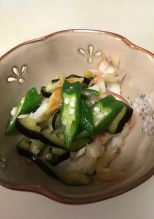 オクラとミョウガの酢の物-レシピのメイン写真