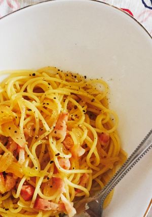 ♪ベーコンと玉ねぎのお手軽パスタ♪-レシピのメイン写真