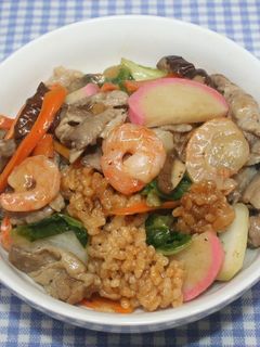 簡単☆乾燥ご飯と乾燥食材で海鮮中華おこげ-レシピのメイン写真